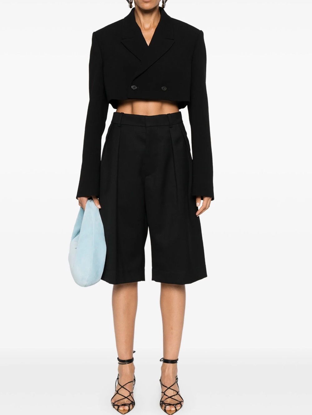 Wardrobe NYC Cropped Black Blazer Jacket